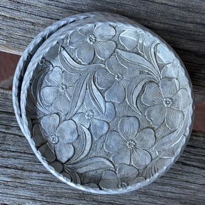 Everlast forced aluminum floral coaster (4)